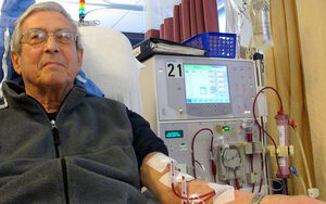 Man on dialysis